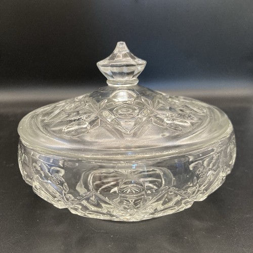 Vintage glass dish candy nuts - vintage,