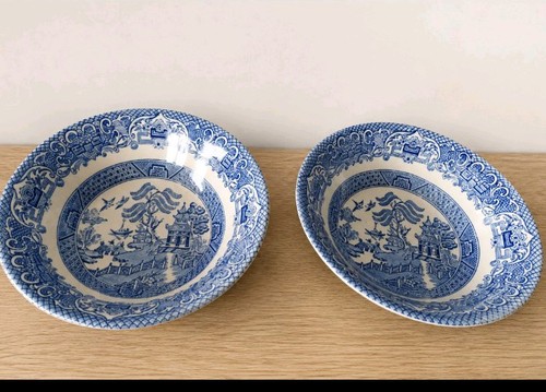 Ironstone blue white willow - &,
