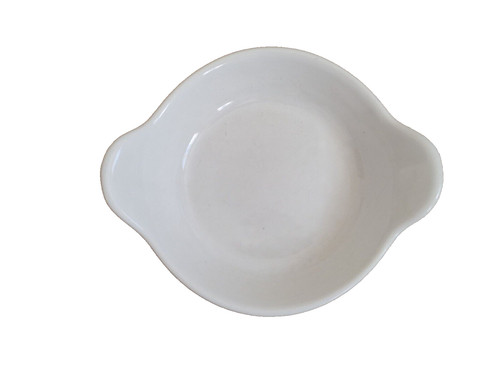 White ceramic pudding bowls - white,