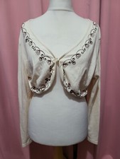 LADIES CREAM BOLERO CARDIGAN TOP SIZE 20 BY LAVENDER HILL