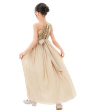 One Shoulder Flower Girl Dress