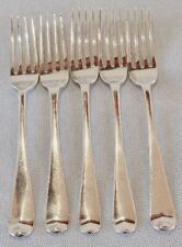 Antique Set 5 Solid Silver Old English Dinner Fork London George III 1803 312g*