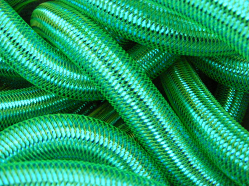 Teal metallic tubular crin - metallic,