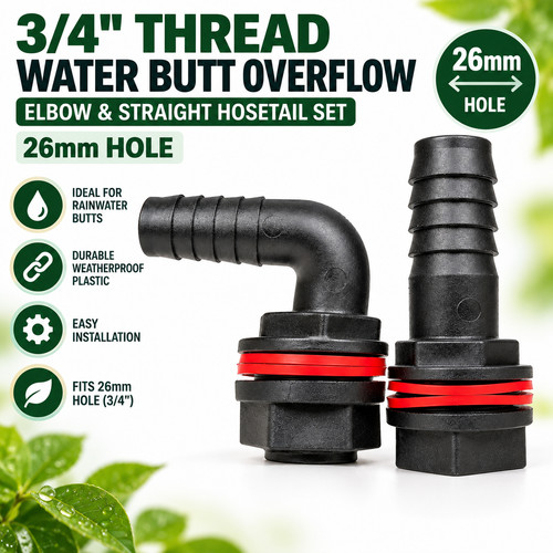 Water butt overflow - water, connector