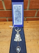 Dream Angel Suncatcher Hanging Ornament Brushed Pewter, In Original Box, 7" High