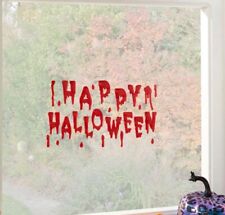 Happy Halloween Gel Window Stickers Decoration Decal Scary Blood Party Spooky