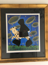 Mackenzie Thorpe ''Walking the Fish.'' Hand remarqued, signed and numbered. COA.