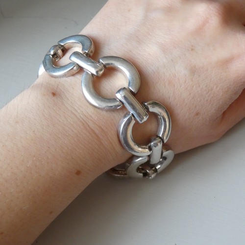 Chunky link bracelet - link, silver