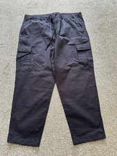 Mens Next Cargo Trousers, Size W42 L31, Blue, Relaxed, Tapered Fit, Woven, (S1)