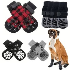 Anti-Slip Dog Socks Paws Stop Licking Adjustable Pet Paw Protection Sock Shoes
