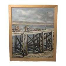 Original Oil Painting Harbour