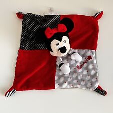 Disney Minnie Mouse White Red Black Baby Comforter Blankie Clouds Stripe NICOTOY