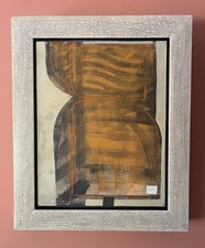 Large Box Framed Abstract Signed Painting On Canvas 72cm x 59cm