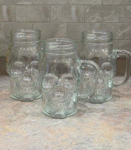 Skull glass mason jar - skull,