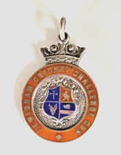 Lewisham Cricket Club Challenge Cup Medal 1925 Silver & Enamel.