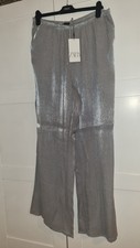 BNWT Zara Silver Trousers Wide