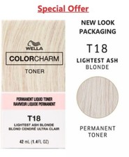 WELLA T18TONER - PERMANENT LIQUID HAIR TONER - LIGHTEST ASH BLONDE -FREE POSTAGE