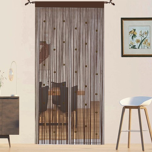 Beaded door curtain - beaded, fly