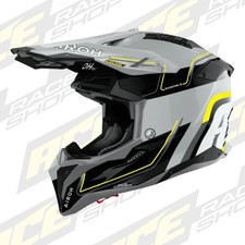 Airoh Aviator 3 Leader Yellow Grey Black Gloss MX Motocross Enduro Helmet