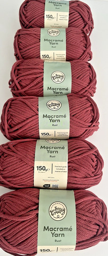 Rust red macrame yarn 150g - macrame,