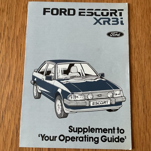 Ford escort xr3i supplement - ford,