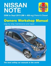 Nissan Note Petrol & Diesel (2006-Sept 2013) 06 to 63 Haynes Repair Manual