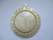 Mother of pearl nativity scene