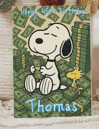 Snoopy personalised birthday - snoopy,