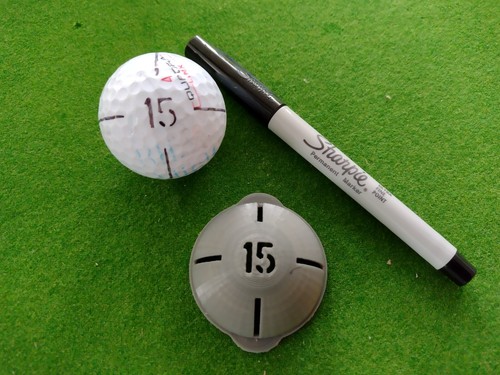 Golf ball stencil line marker - golf,