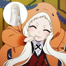 Cosplay Wig Kakegurui Compulsive Gambler Yomoduki Runa Beige Wig with Bangs UK