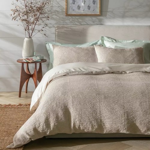 Habitat cotton contrast waffle - contrast,