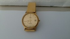 OMEGA Seamaster Vintage 1970s Cal. 1432 Date Just 196.0266 Gold Tone Mens Watch
