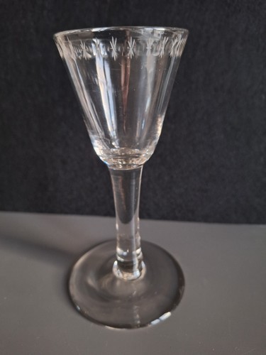 Georgian engraved lead glass