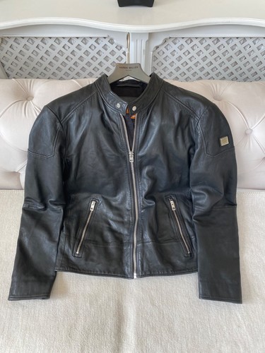Hugo boss leather jacket - leather,