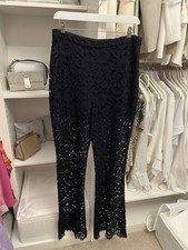 Zara Ink Navy Lace Trousers