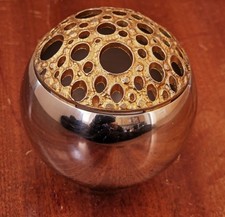 Stuart Devlin Vintage Viners Stainless Steel Gilt Posey Vase Moon Bowl