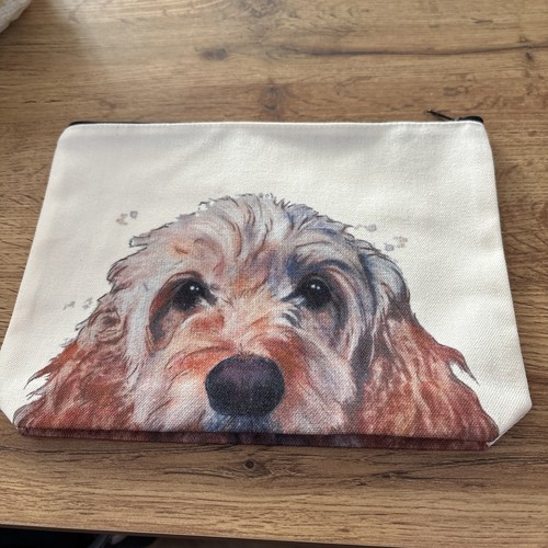 Dog pouch zipped makeup crafts - dog,