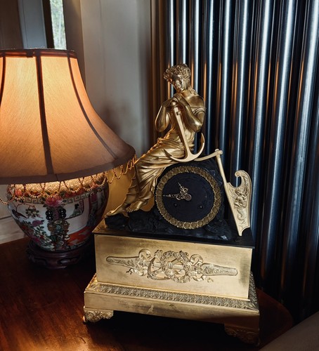 Philhellenic mantel clock - mantel,