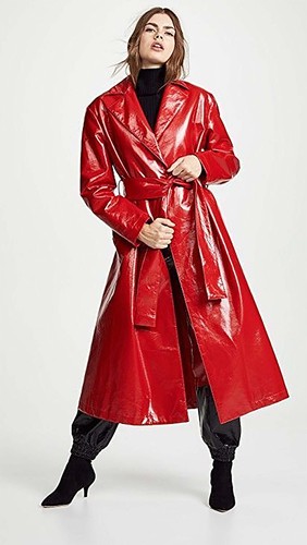 Women pvc trench - pvc, coat