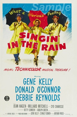 Vintage singing the rain - vintage, in
