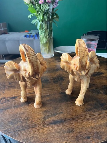 Vintage pair heavy elephant - pair, of