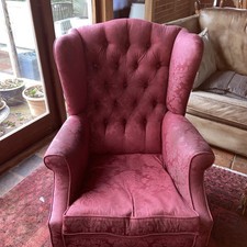 Edwardian Upholstered Wing Back Chair
