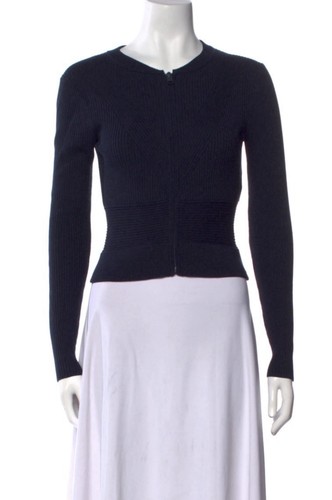 Frame zip front - ribbed, sweater