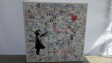 Limited Edition Rare Interior Art Banksy Style Flyaway Mosaic Canvas Print...