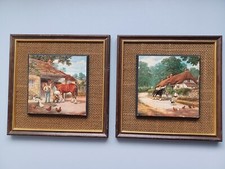 2 Vintage Framed Country