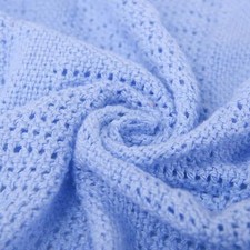 Blue cellular blanket cotton - blue,