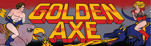 Golden axe arcade marquee - arcade,