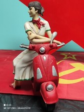 VINTAGE VESPA & GIRL WOMAN