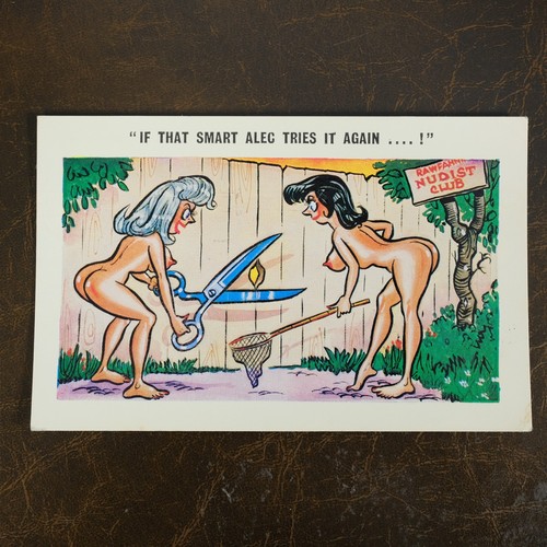 Vintage postcard comic - postcard, giant