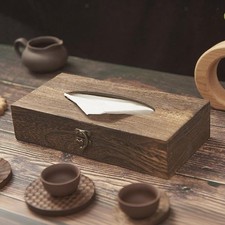 Wooden Tissue Box Tissue Holder Compact Fashion Tissue Storage Box for Dinner